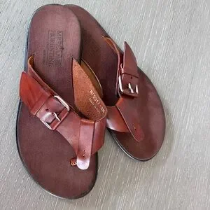 Mercanti Fiorentini Men\'s Tan Leather Flip-Flops Mercanti Fiorentini Men main image 4